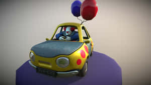 Clownin Colorful Carwith Balloons.jpg Wallpaper