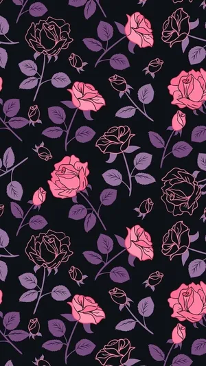 Clusters Of Pink Florals Giving Off A Charming, Delicate Vibe Wallpaper