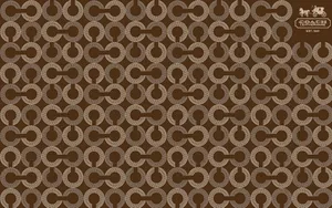 Coach Logo Pattern In Brown Wallpaper