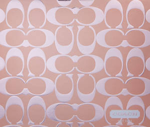 Coach Logo Pattern In Pink Wallpaper
