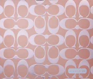 Coach Logo Pattern In Pink Wallpaper