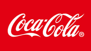 Coca Cola Logo On A Red Background Wallpaper