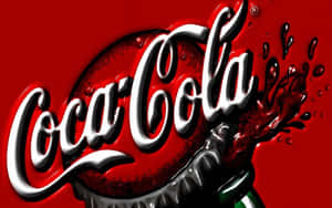 Coca Cola Logo On A Red Background Wallpaper