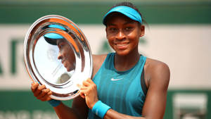 Coco Gauff Grand Slam Title Wallpaper