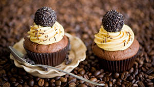 Coffee Cupcake Dessert Wallpaper