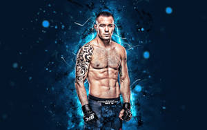 Colby Covington Ufc 4k Neon Blue Wallpaper