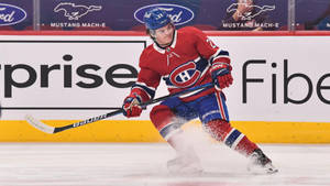 Cole Caufield Montreal Canadiens Vs. Edmonton Oilers Wallpaper