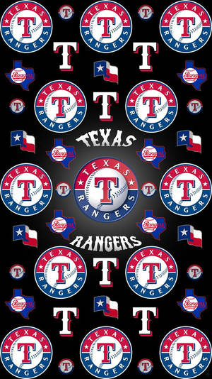 Collage Of Texas Rangers Logos Wallpaper