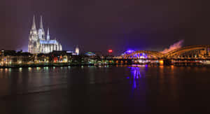 Cologne Cathedral Night View Wallpaper