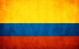 Colombia Flag Textured Art Wallpaper