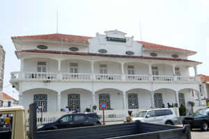 Colonial Style Building Exterior Wallpaper