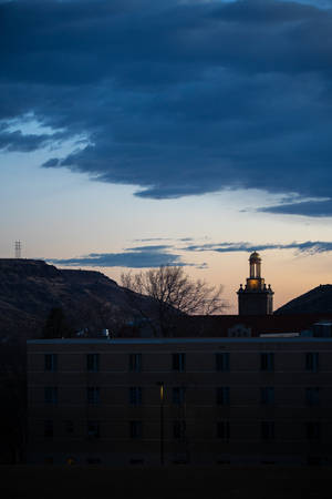 Colorado School Of Mines Glowing Tower Wallpaper