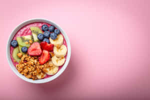 Colorful Acai Bowl Top View Wallpaper