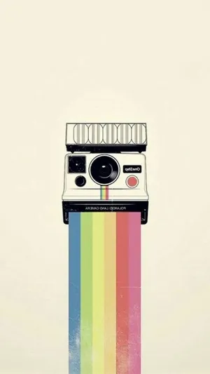 Colorful Aesthetic Polaroid Rainbow Wallpaper