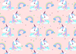 Colorful And Magical Pastel Unicorn Wallpaper