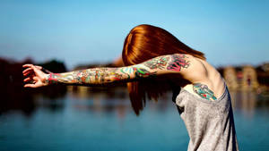 Colorful Arm Tattoo Wallpaper