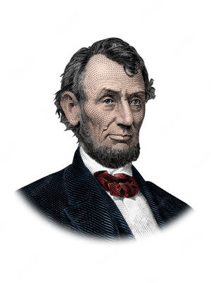 Colorful Art Illustration Of Abraham Lincoln Wallpaper