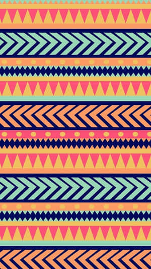 Colorful Aztec Pattern Design Wallpaper