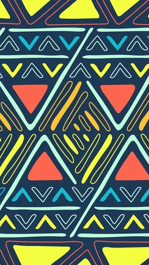Colorful Aztec Tribal Pattern Wallpaper