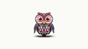 Colorful Body Of Baby Owl Wallpaper