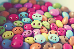 Colorful Candies With Faces Cute Computer Wallpaper