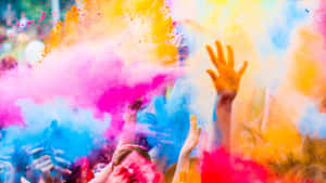 Colorful Celebration Of Holi Wallpaper