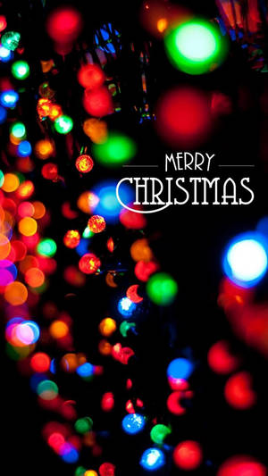 Colorful Christmas Lights Iphone Wallpaper