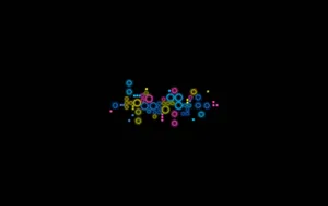 Colorful Circles Graphic Black Mac Wallpaper