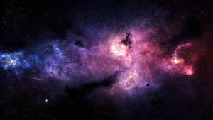 Colorful Clouds In Galaxy Background Wallpaper