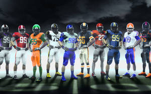 Colorful College Football Uniforms Wallpaper