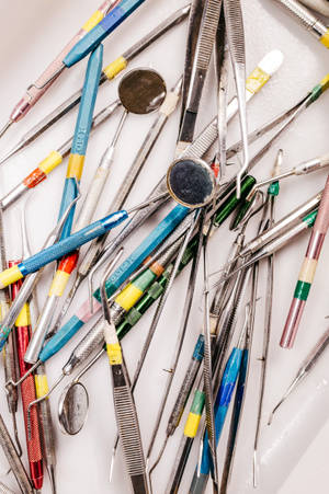 Colorful Dentistry Tools Wallpaper