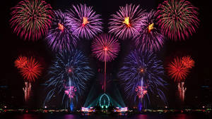 Colorful Fireworks New Years Eve Wallpaper