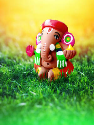 Colorful Ganesha Small Figurine Wallpaper