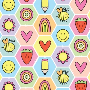 Colorful Geometric Pattern Printable Art Wallpaper