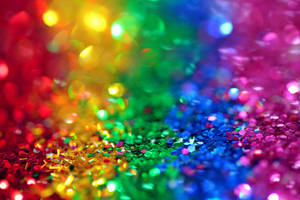 Colorful Glitter Banner Wallpaper