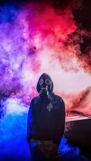 Colorful Hacker Person Wallpaper