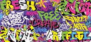 Colorful Hip Hop Graffiti Displays Street Art Wallpaper