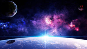 Colorful Horizon Space Pc Wallpaper