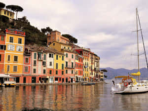 Colorful Houses In Portofino Italy Wallpaper