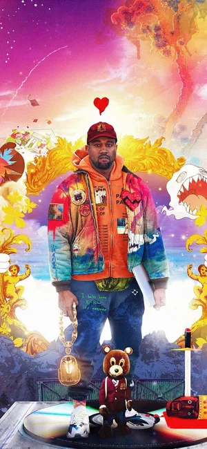 Colorful Kanye West Android Wallpaper