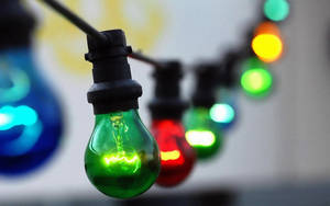 Colorful Light Bulbs Wallpaper