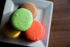 Colorful Macaroons Dessert Food Desktop Wallpaper