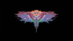 Colorful Marcelo Burlon Wings Design Wallpaper