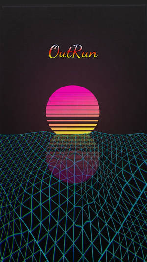 Colorful Outrun Poster Wallpaper