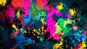 Colorful Paint Splash Desktop Wallpaper