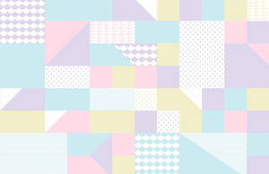 Colorful Pattern In Pastel Aesthetic Desktop Wallpaper