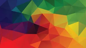 Colorful Platonic Solid Abstract Art Wallpaper