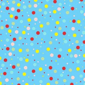 Colorful Polka Dots On Blue Wallpaper