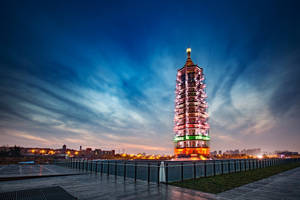 Colorful Porcelain Tower Wallpaper