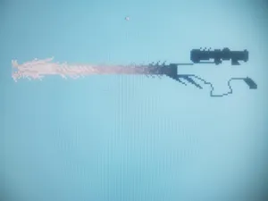 Colorful Retro Pixel Art Of The Iconic Destiny Character Wallpaper